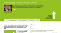Desktop Screenshot of henner-krogh-stiftung.de